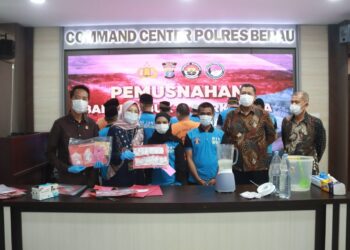 Polres Berau Musnahkan 454,749 Gram Sabu