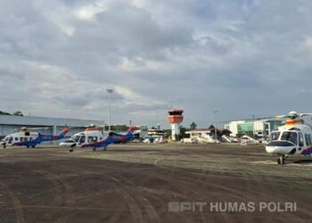 Empat Helikopter Polri Amankan Upacara HUT RI di IKN