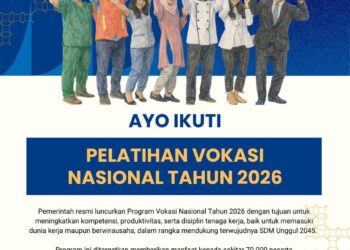 Pendaftaran Pelatihan Vokasi Nasional 2026 Batch 1 Diperpanjang hingga 24 Maret